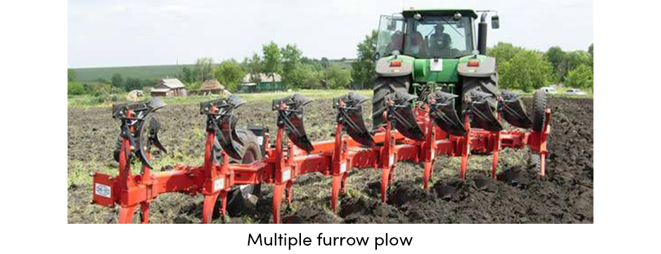 Multiple furrow plow