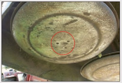 Screws under the Drum Mower tray