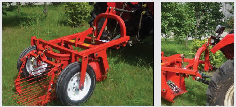 Connecting the vibrating potato harvester to the tractor