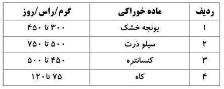 جیره پیشنهادی