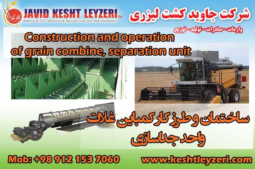 Grain combine separation unit